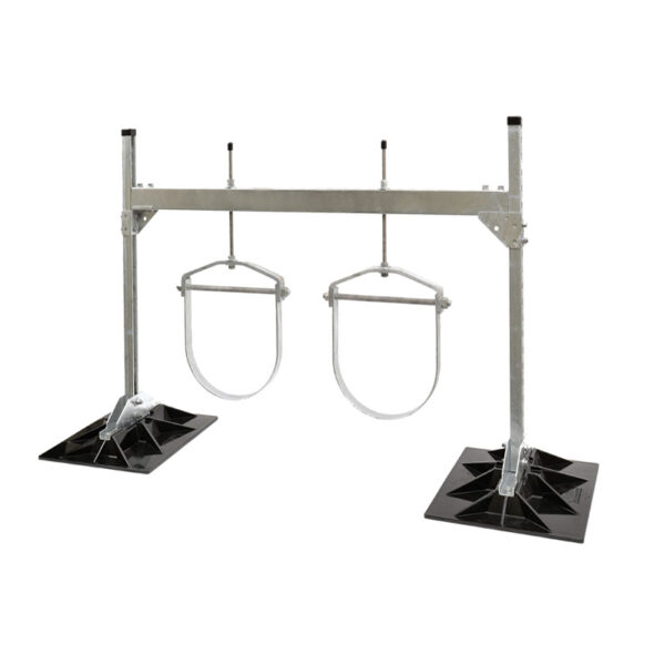 MIRO 10-H rooftop pipe support with clevis hangers