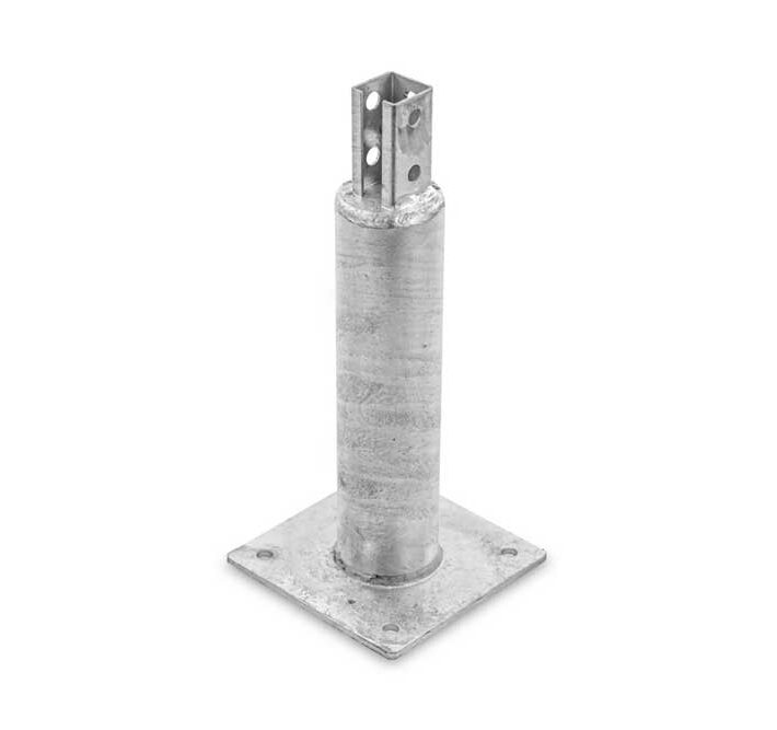 Stanchion rooftop anchor for wind and seismic