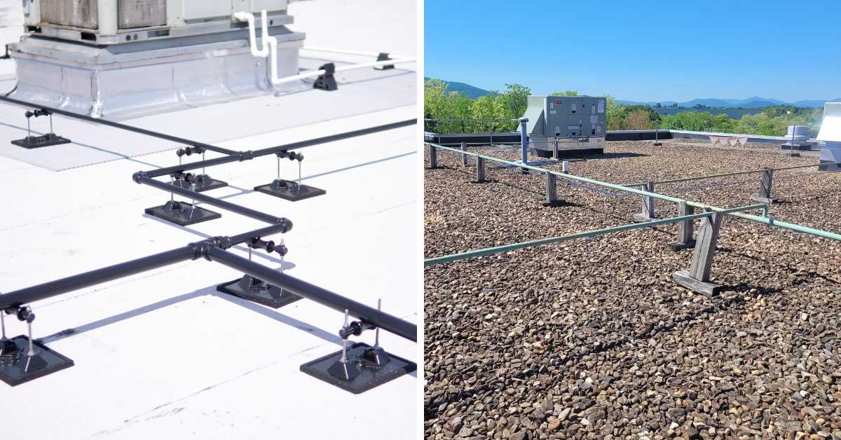 Rooftop Pipe Supports: Wood Blocks vs Polycarbonate – Which Is Better for Your Building?
