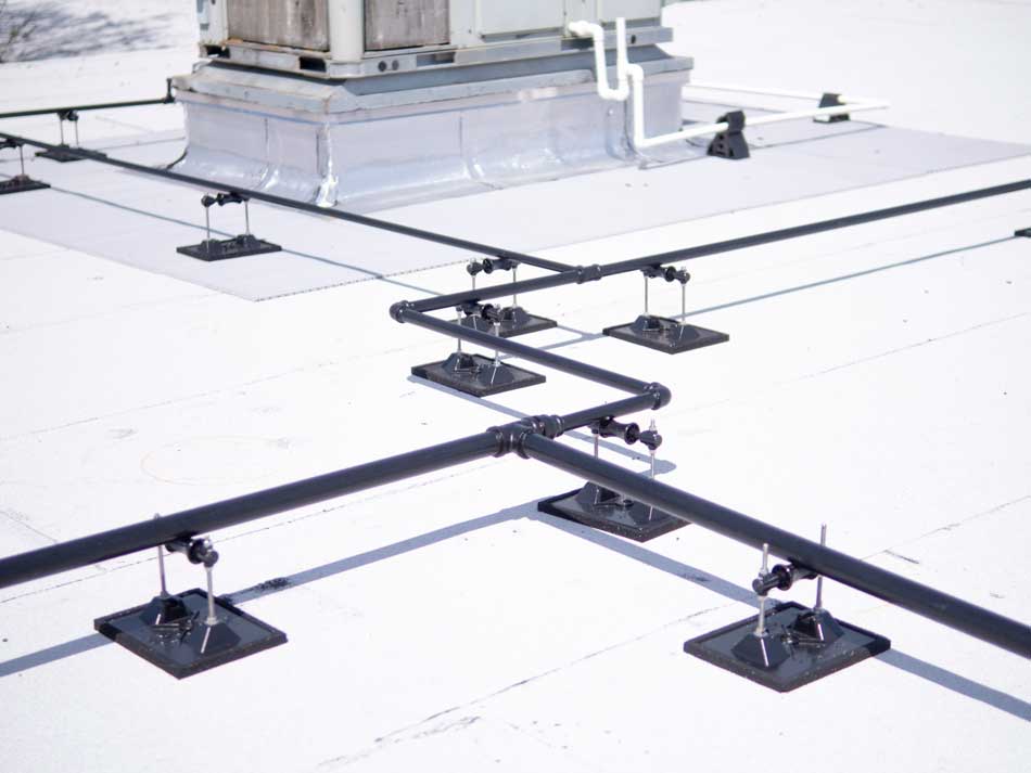 MIRO roller chair rooftop pipe supports
