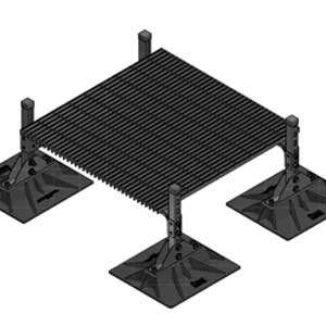 Bar grate decking for RTU