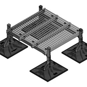 Planking decking for RTU stand