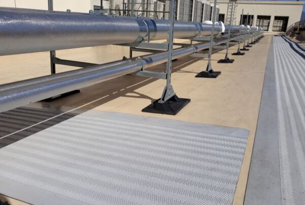 non-penetrating roof pipe support