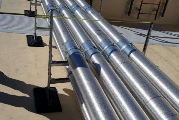 rooftop pipe support frame